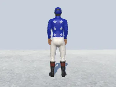 Jockey Male Avatar Rigged  Low-poly 3D model