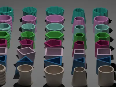 3d Printable Flower Pots 3D print model