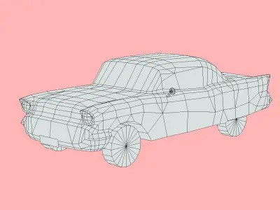 Chevrolet Bel Air 1957 Low-poly 3D model