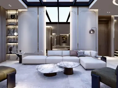 Sketchup Model Interior living room Design  3D model