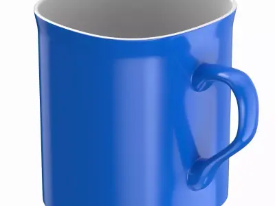 Coffee Mug Blue 3D model