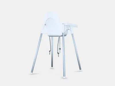 ANTILOP Highchair with tray Low-poly 3D model