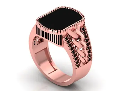 LUXURY TURKISH GENTS RING 3D print model