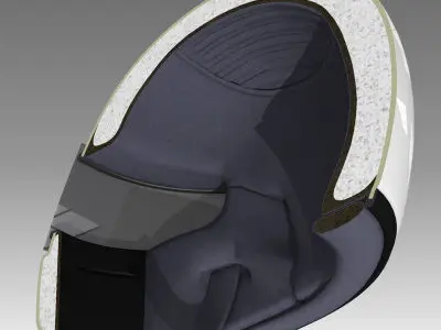 Car Helmet Cutaway 3D model