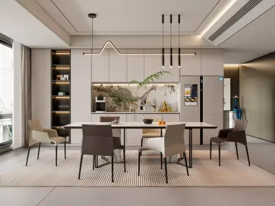 Dining room Dining interior Dining table 30 3D model