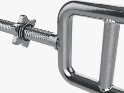 Weight bar triceps 3D model