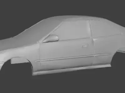 JDM Compact Coupe RC Body - 1-30 Scale Sport Shell  3D print model