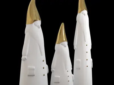 Santa Claus figurines 3D model