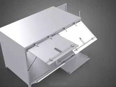 CARGO OPEN SIDE BOX DELIVERY BACK TRUCK CAR VAN URBAN REGIONAL 3D model