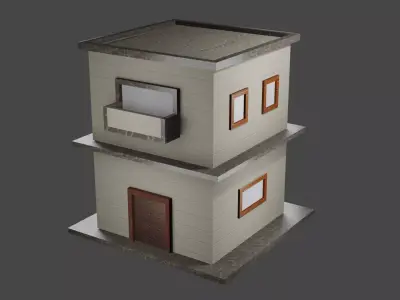 House 3D Model Free low-poly 3D model