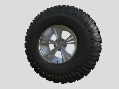 Modern sport car- offroad  3d rims Low-poly 3D model