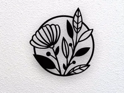Flower Wall Art 3D print model 13