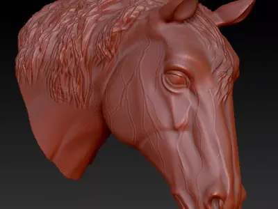 Horse head 3D model
