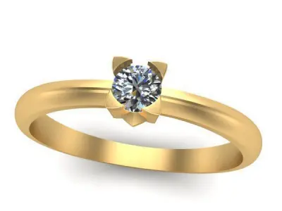 Engagement ring 3D print model