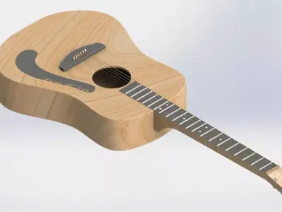 Guitar acoustic Free 3D model
