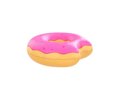 Swimming Ring Donut 3D model