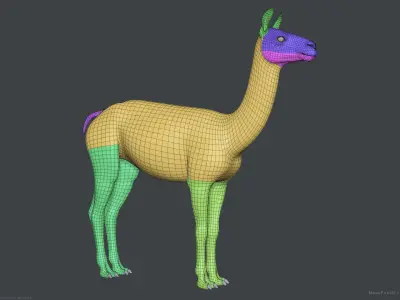 Llama - Highpoly Sculpture 3D model