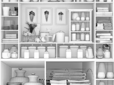 Set-147 kitchen pantry 3D model