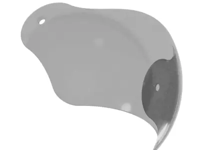 Transparent Gorgeous Helmet Visor 3D model