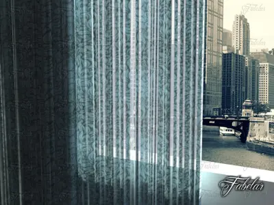 Curtains 01 3D model