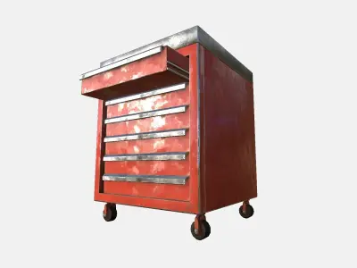 Tool Chest Low-poly 3D model