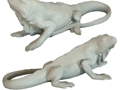 Deco Figurine Iguana 3D model