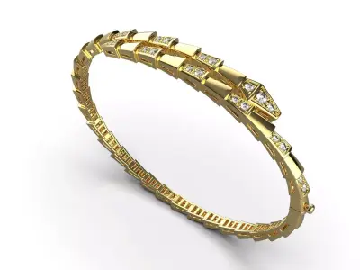Bvlgary Serpenti Braclet 3d Print Model 3D print model