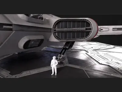 Rebel special forces star ship Low-poly 3D model