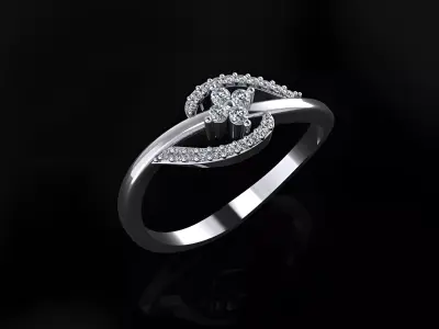 Woman Ring 52 3D print model