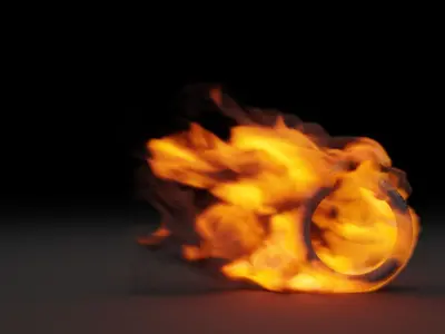 Burning wheel vdb 3D model