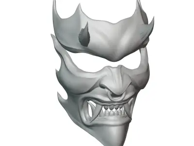 Fire Demon mask model  3D print model