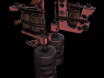Tattoo machine Low-poly 3D model