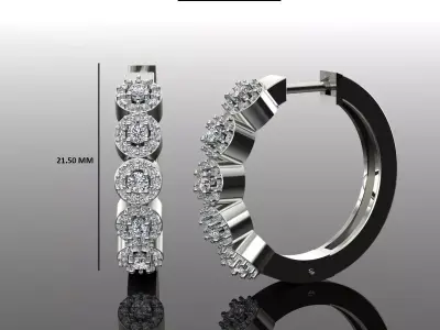 Women Diamond Earrings 3D print model 84