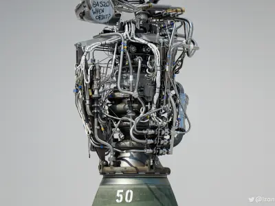 Raptor Engine SN50 3D model