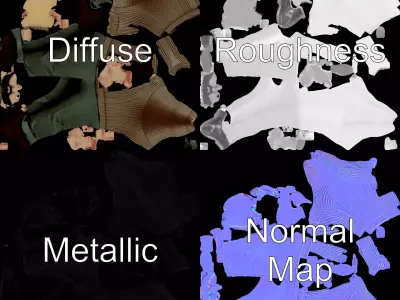 Cozy Sweater Character model pack Low-poly 3D model