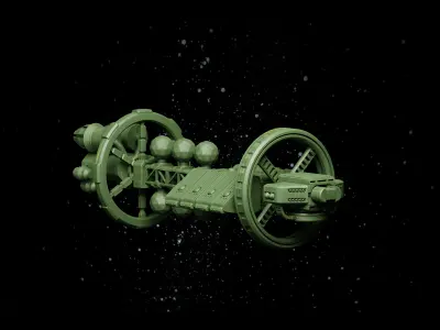 Sci-Fi Spaceship Low-poly 3D model Low-poly