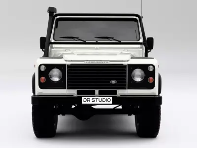 Land Rover Defender 90 1997 Low-poly 3D model