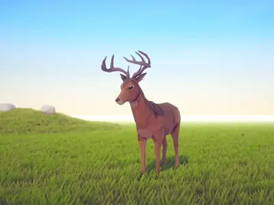 Poly Art Deer 3D model