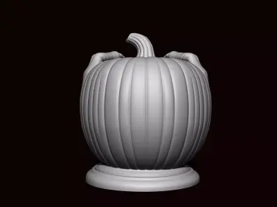 Witch Skull Pumpkin Lamp 3D print model