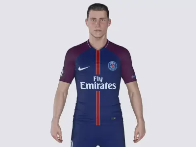 Male Football Player 3D model