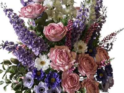 Flower Set 088 3D model