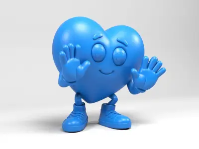 Funny heart 2 3D print model