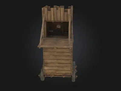 Siege Tower  Engine of Medieval Warfare 3D model