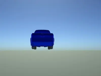 modified truck Low-poly 3D model