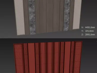 Decorative V81 Wall Panels 3D model