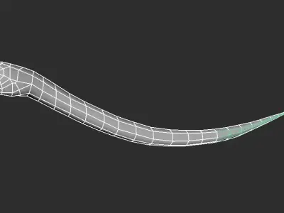 Stylish Low Poly Snake Low-poly 3D model