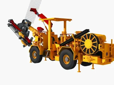 Anchor rod drilling vehicle  3D model