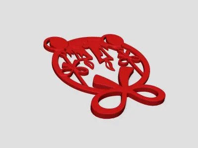 Christmas Garland Panel A04 - Door Wall Decoration 3D print model