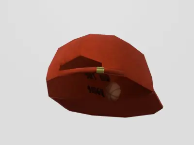 low poly basketball cap Low-poly 3D model