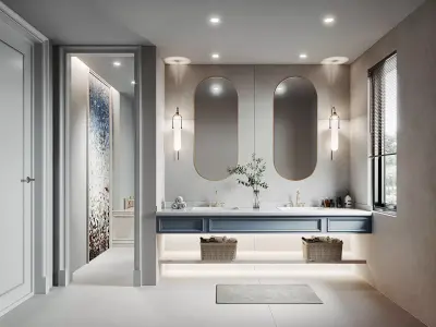 Luxury Bathroom Modern 3D model